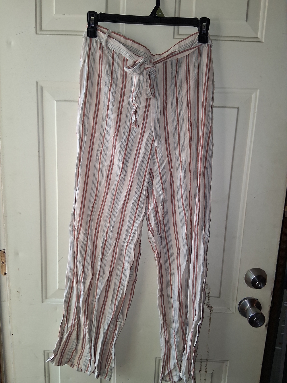 Amuse Societ Lightweight Striped Tie-Waist Pants